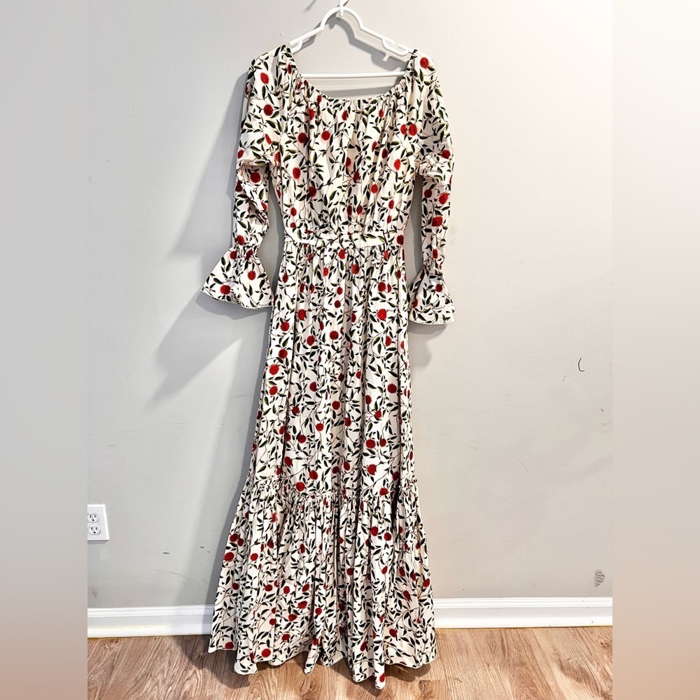 Agua by Agua bendita wall flowers Almendra Hedera Floral Maxi Dress Size XS - Picture 3 of 6